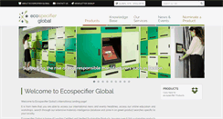Desktop Screenshot of ecospecifier.com