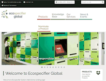 Tablet Screenshot of ecospecifier.com